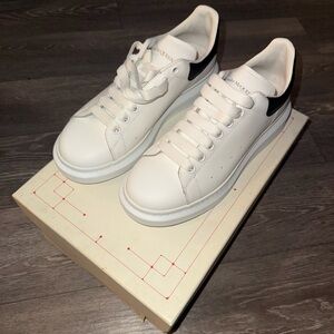 Alexander McQueen White Sneakers with Black Detail
